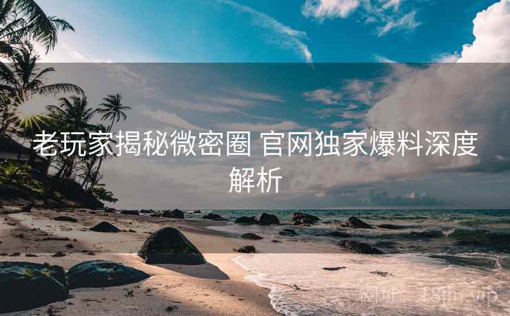 老玩家揭秘微密圈 官网独家爆料深度解析
