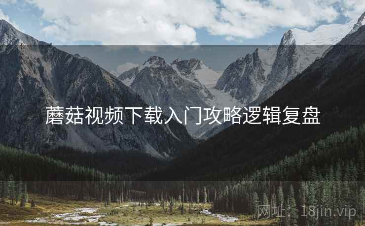 蘑菇视频下载入门攻略逻辑复盘