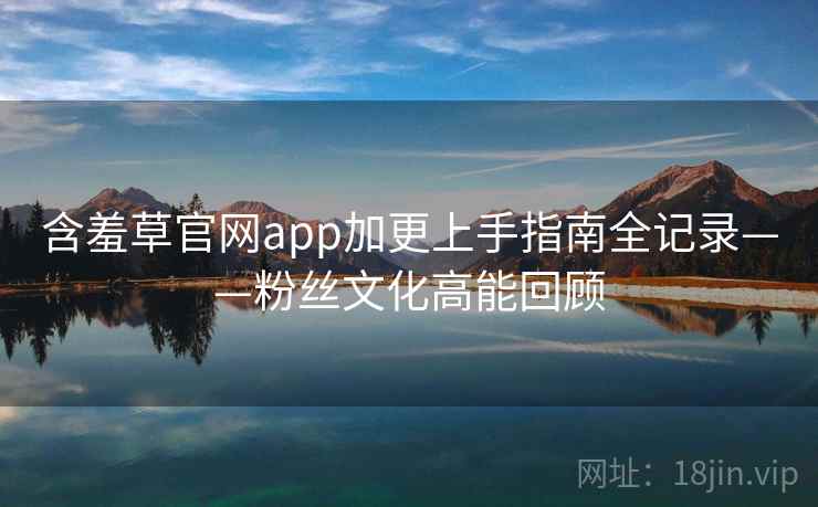 含羞草官网app加更上手指南全记录——粉丝文化高能回顾