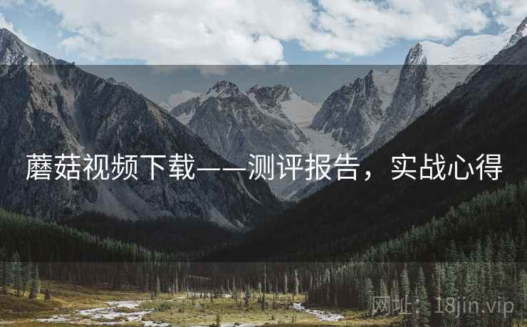 蘑菇视频下载——测评报告，实战心得