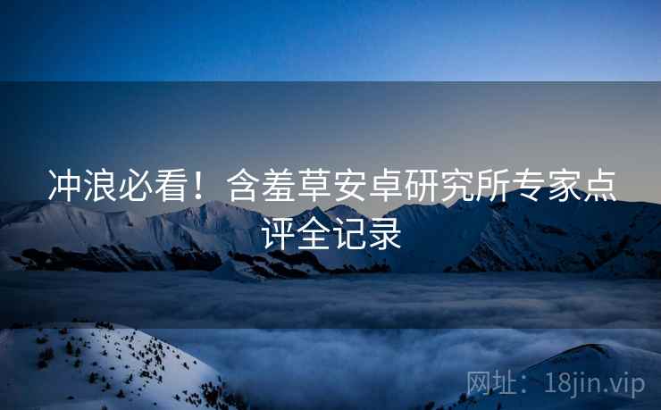 冲浪必看！含羞草安卓研究所专家点评全记录